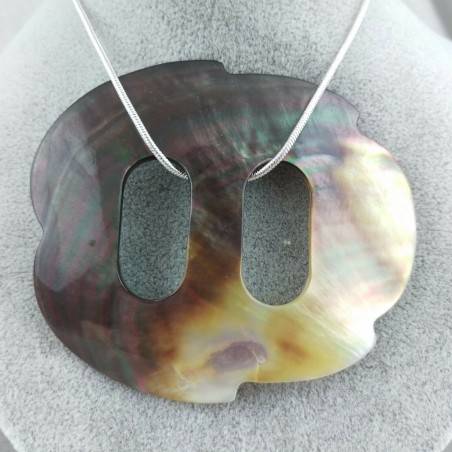 Mother of Pearl Pendant Special - CANCER Zodiac Crystal Healing Shell-1