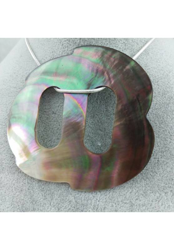Mother of Pearl Pendant Special - CANCER Zodiac Crystal Healing Shell-4