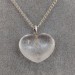 Hyaline Quartz Pendant HEART Sterling Silver 925 AQUARIUS Charm Necklace Charm-1