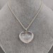 Hyaline Quartz Pendant HEART Sterling Silver 925 AQUARIUS Charm Necklace Charm−3