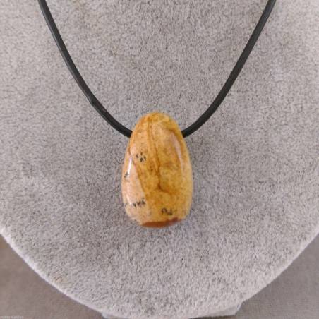 Pendant Bead in Picture Jasper Necklace Sandstone Crystal Healing Chakra A+−3