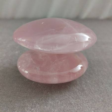 Palmstone Round in Rose Quartz Tumbled Plate Pendant LOVE Crystals Reiki-2