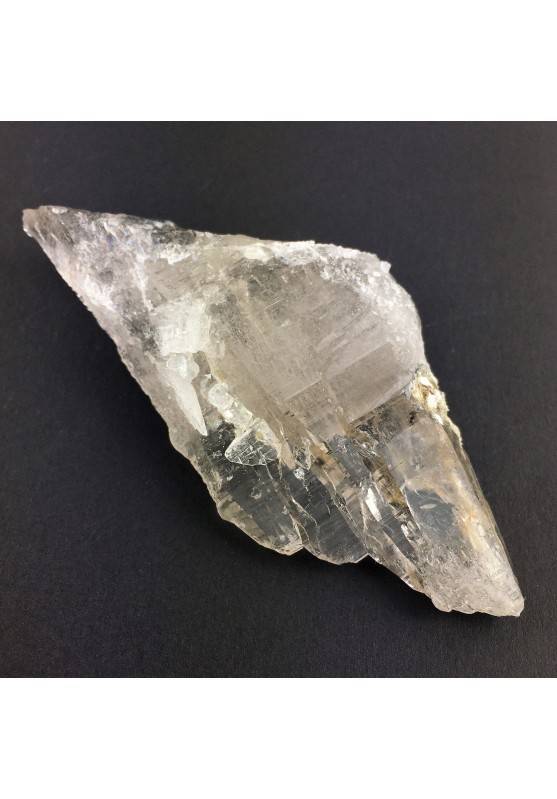 * Historical Minerals * Clear Quartz PURE Point with MICA and HEMATITE (Italian Mine)-2