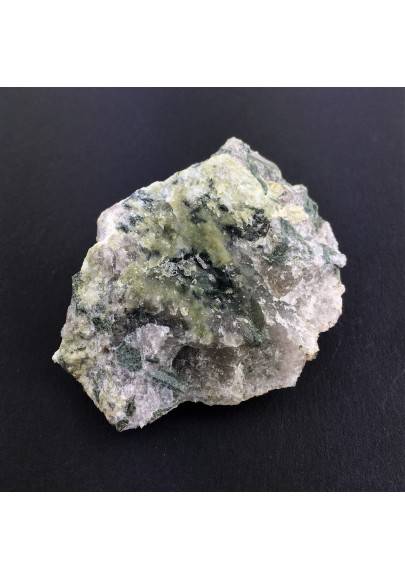 * Historical Minerals * DIOPSIDE on Quartz - Val Sissone Italy - Green Mineral-2