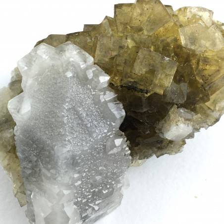 * Historical Minerals * FLUORITE with Calcite Crystals - Moscona Mine (SPAIN)-3