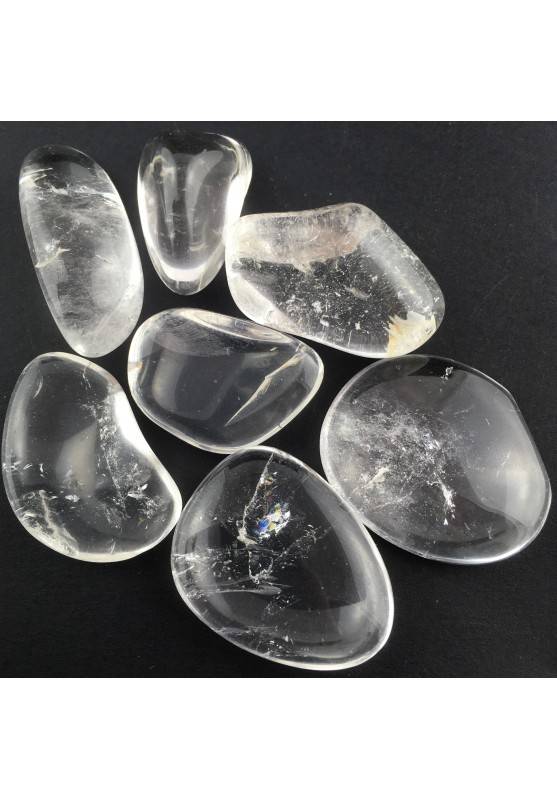 Rock Crystal / Clear Quartz PURE -ENERGY- Tumbled Crystal Healing Stone A+-1