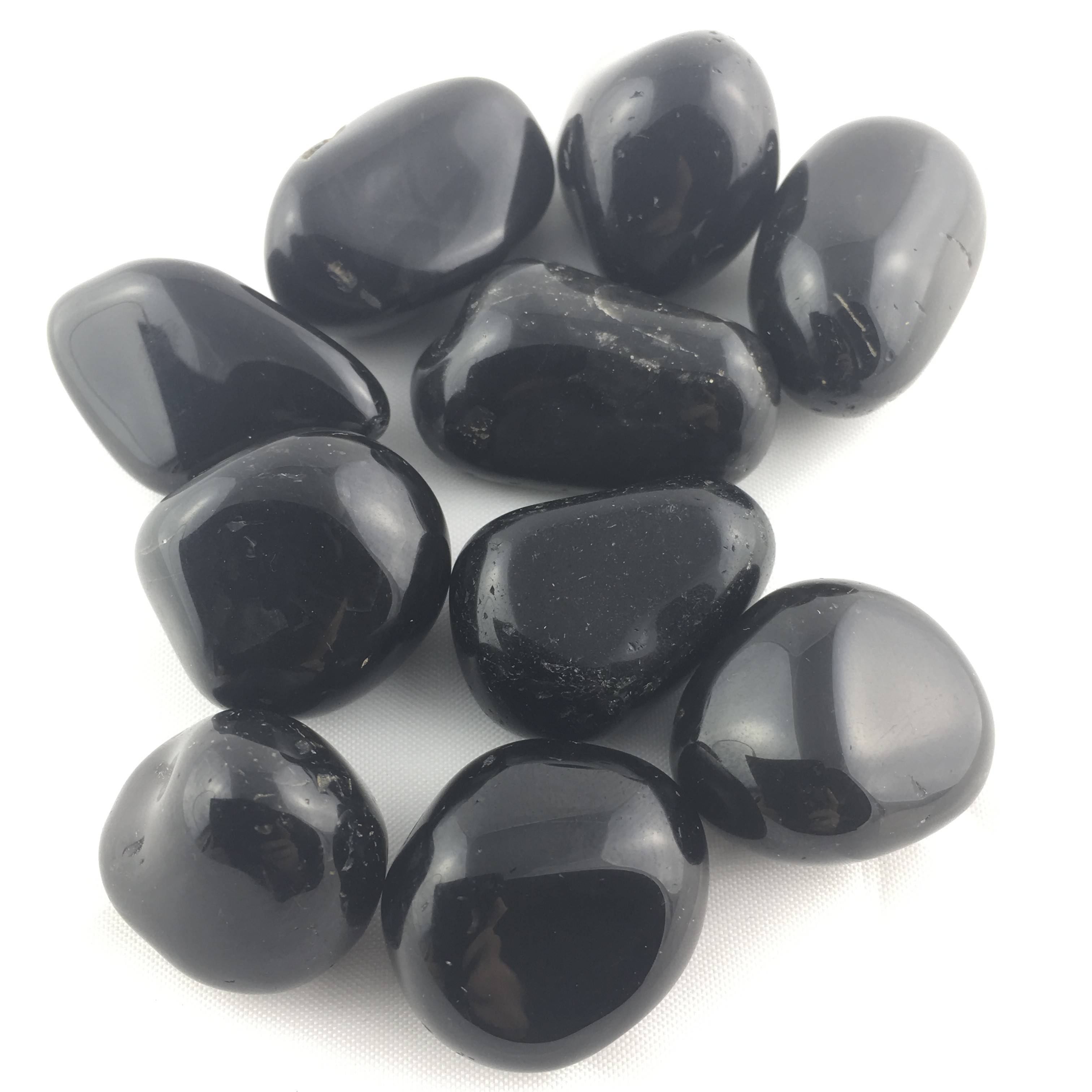 2 MEDIUM/LARGE Black Onyx Tumbled Stone Crystal Healing Tumble Gemstone Reiki