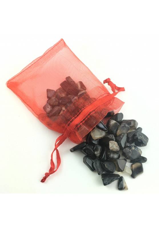 Black Agate Minerals Tumbled Bag 50 grams Crystal Healing Chakra Reiki Specimen-1