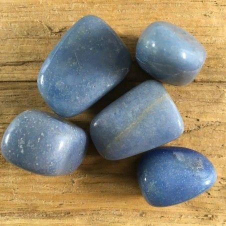 MEDIUM SIZE BLUE Quartz Tumbled Stone Crystal Healing High Quality Chakra MINERALS A+-1