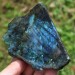 Minerale LABRADORITE Grezzo con Parte Lisciata Riflessi Oro Blu Cristalloterapia-5