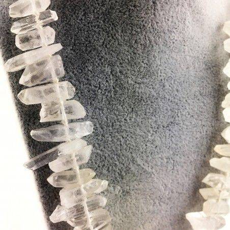 Wonderful Necklace in Hyaline Quartz Double Terminated Rock CRYSTAL Crystal A+-3