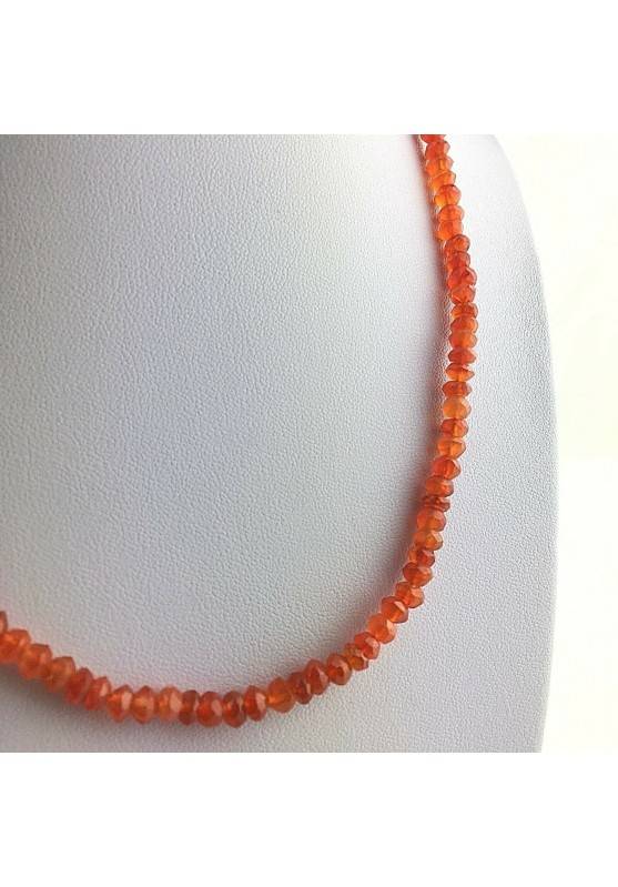 Perfect Necklace in CARNELIAN SFace Facetedttata MINERALS Red Gift Idea High Quality A+-2