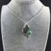 ZOISITE with RUBY Pendant Hand Made on Silver Plated Spiral Thumb Stone A+-5