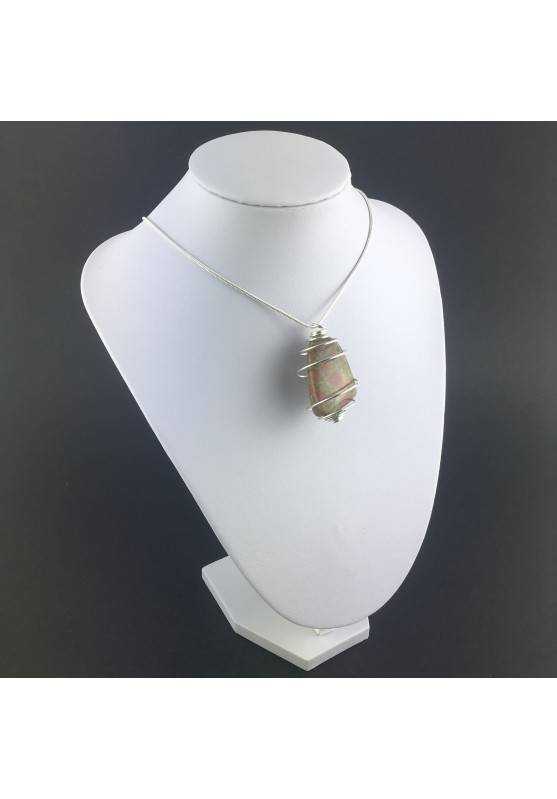 UNAKITE JASPER Pendant Handmade Silver Plated Spiral Gift Idea Chakra Craft-3