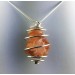Rough Opal Pendant Hand Made on Silver Plated Spiral Gift Idea Unpolished Stone-1