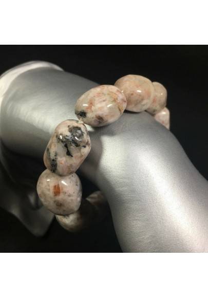 Tumbled Stones Bracelet TRUE HELIOLITE / SUN STONE Crystal Healing A+-1