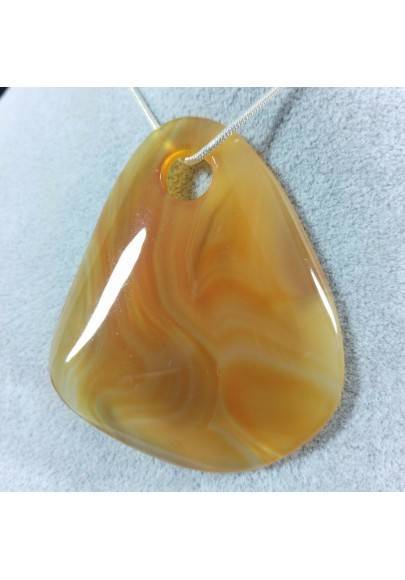 Leaf in CARNELIAN AGATE BIG Pendant Necklace Crystal Healing Chakra Charm-1