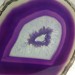 MINERALS *  GORGEOUS AGATE SLICE Purple With Crystals of Brazilian AMETHYST−3