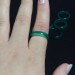 * Green AGATE Ring * Jewel Crystal Healing Chakra−3