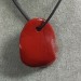 Pendant in RED Jasper Leaf Necklace Tumbled Stone Crystal Healing Chakra A+-2