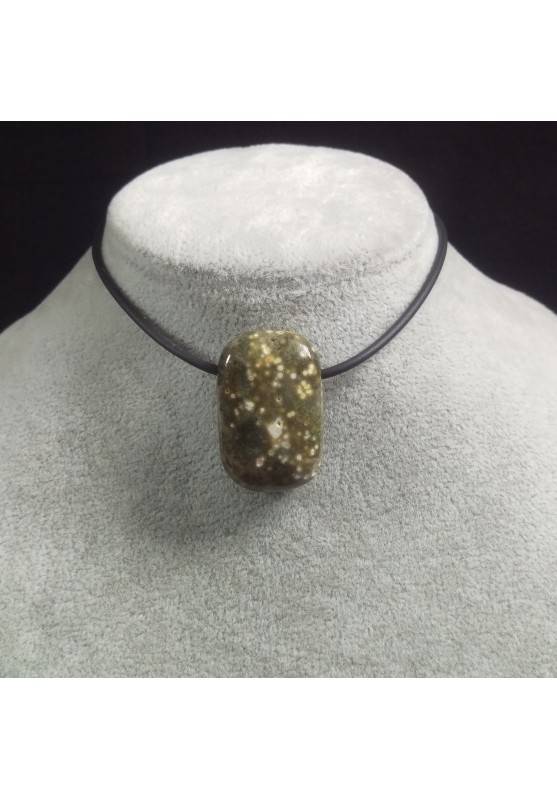 Pendant Gemstone in Orbicular Ocean JASPER Necklace Chain Jewel Gift Idea-2