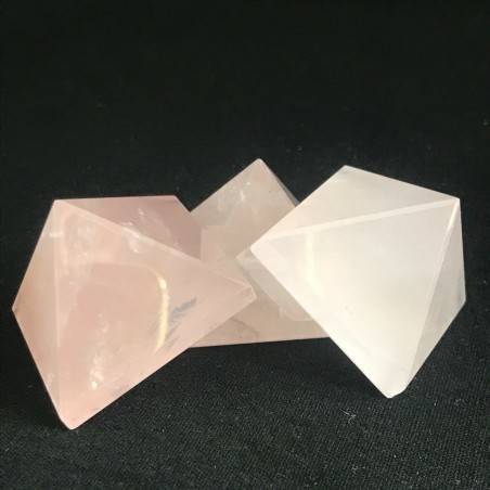 MINERALS * Wonderful Pink Rose Quartz PYRAMID 3.3x3.3cm Healing High Quality A+−3