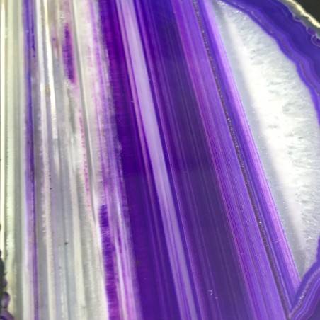 MINERALS *  GORGEOUS AGATE SLICE Purple Crystal Crystal Healing Chakra−3