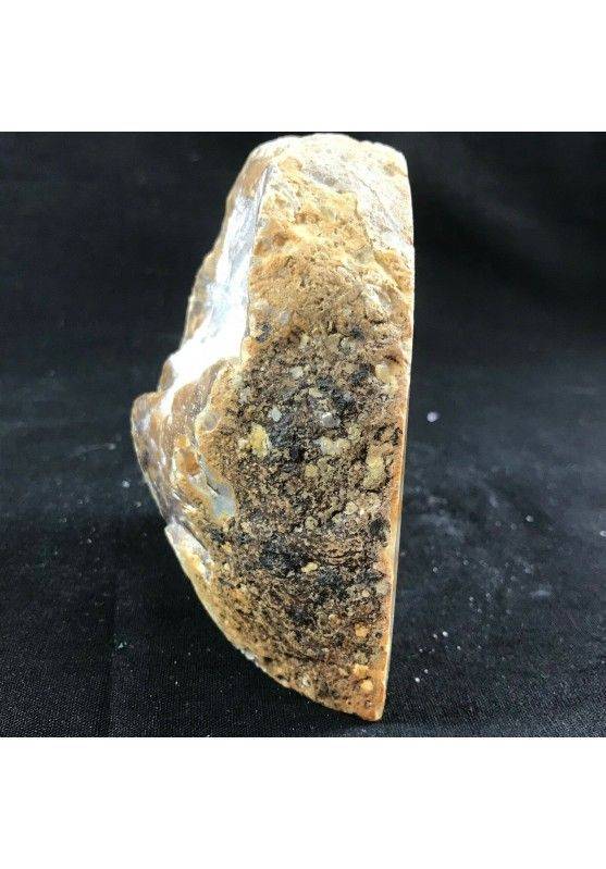 MINERALS * Polished Grey AGATE Geode Paperweight Natural Crystal -5