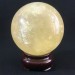 MINERALS * Wonderful YELLOW CALCITE SPHERE with Stand Crystal Healing-4