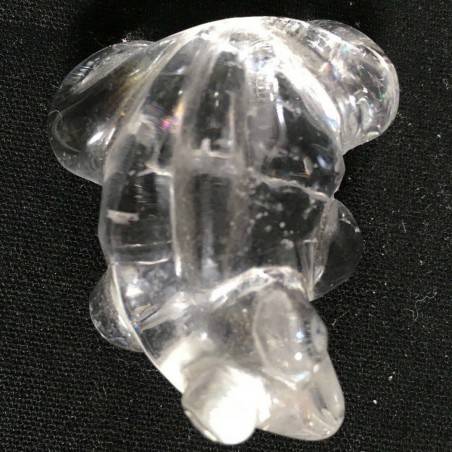 Frog in Hyaline Quartz Rock CRYSTAL ANIMALS in Stone MINERALS Chakra A+−3
