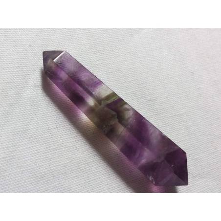 MINERALS * Double Terminated Rainbow Fluorite Green/Purple Crystal Healing-4