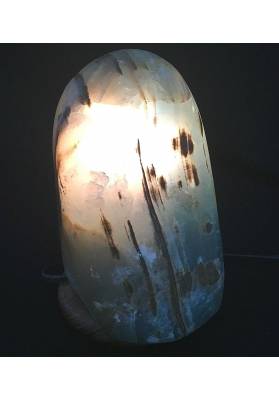 BIG Lamp in FLUORITE with Wood Stand Quality MINERALS Minerals 2kg A+−3