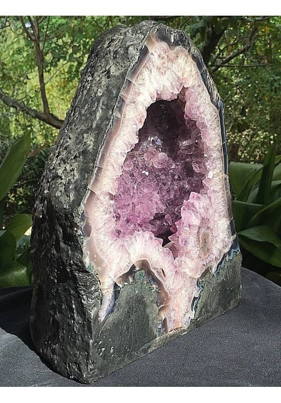 MINERALS Special Chatedral in AMETHYST with Fiore Stalattite Druzy Geoide A++-2