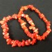 Tumbled Chips Bracelet RED CORAL MINERALS Crystal Healing Chakra A+−3
