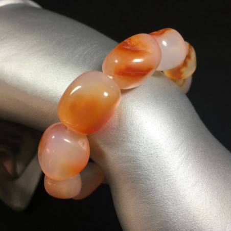 CARNELIAN Tumbled Stones Bracelet Bracelettto Crystal Healing Chakra Reiki A+-1