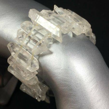 Double Terminated Clear Quartz Bracelet Point Crystal Healing Special-1