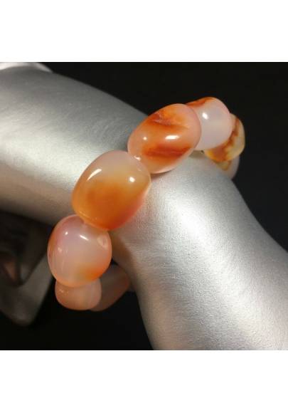 CARNELIAN Tumbled Stones Bracelet Bracelettto Crystal Healing - LEO TAURUS Zen A+-1