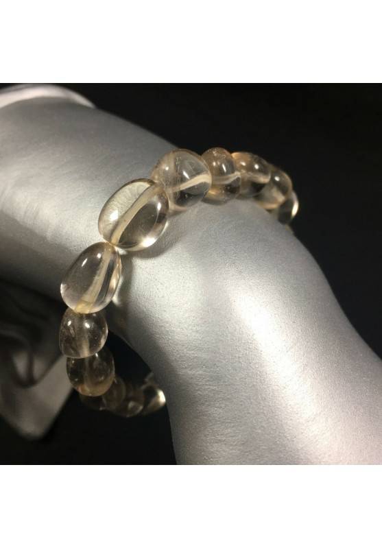 Tumbled Stone Bracelet Clear Quartz MINERALS Crystal Healing Chakra -1