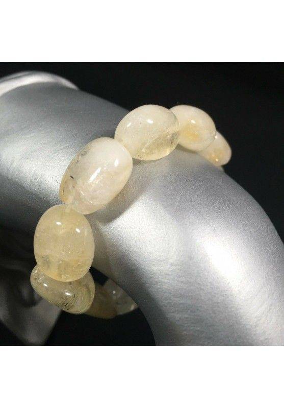 Tumbled Bracelet in CITRINE QUARTZ Yellow Quartz Crystal Healing Chakra A+-1