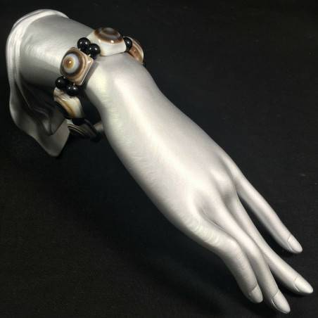 NATURAL Buddha's Eye AGATE Polished Bracelet Gift Idea Crystal Healing A+-2