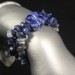 SODALITE Chips Elasticated Bracelet Beads Raw Natural Crystal Healing Chakra A+-1