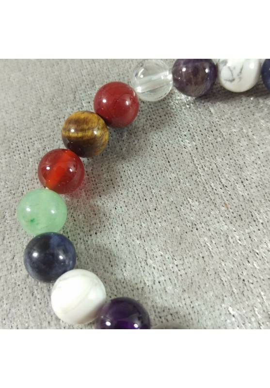 7 Chakra - Seven Chakra Bracelet Carnelian Rose Quartz Red Jasper Spherical Beads −3