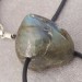Labradorite Heart Pendant Necklace MINERALS Chakra Gift Idea Healing Stone A+−3