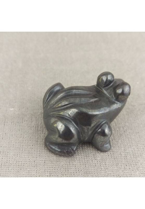 Frog in Hematite ANIMALS Feng Shui Wicca Chakra Buddha Lucky Stone Gift Idea-5