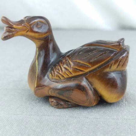 Swan in Tiger’s Eye DUCK Polished Handmade Perfect Stone Minerals Chakra-2