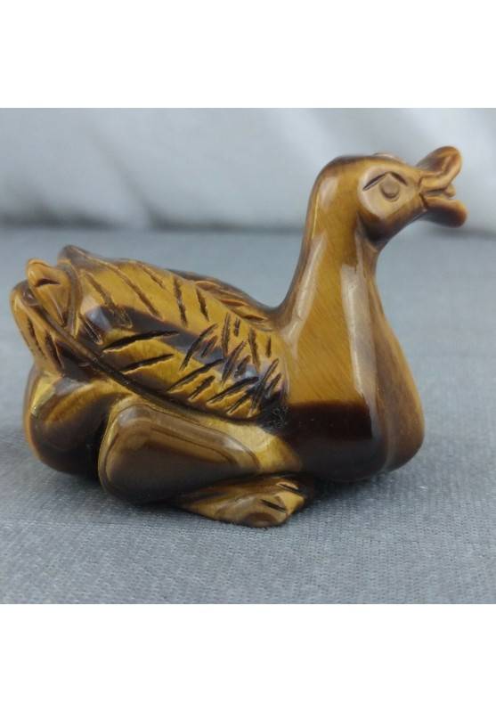 Swan in Tiger’s Eye DUCK Polished Handmade Perfect Stone Minerals Chakra-6