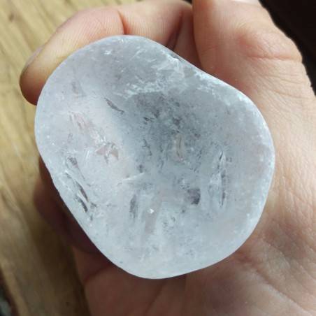 Hyaline Quartz Slice Semi Tumbled Rock CRYSTAL POLISHED da Palmstone-1