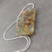 Pendant Gemstone in Ocean JASPER Chiaro with Monile SILVER Plated Necklace A+−3
